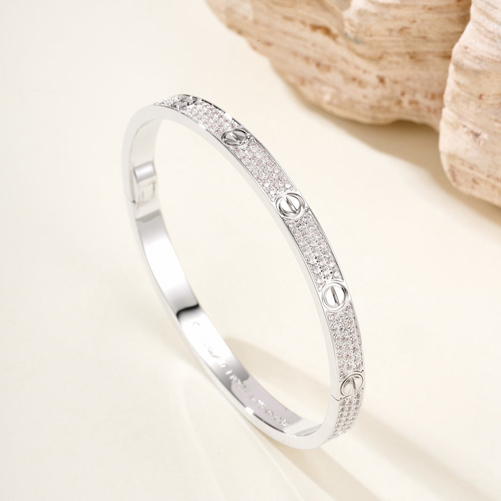 [LORA] LOVE BRACELET 4.8MM DIAMOND-PAVED