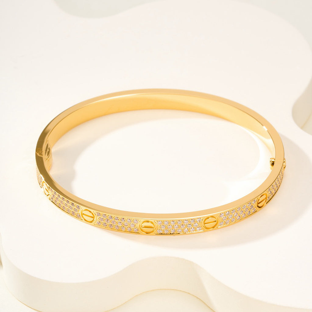 [LORA] LOVE BRACELET 4.8MM DIAMOND-PAVED