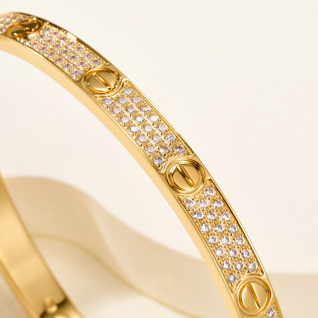 [LORA] LOVE BRACELET 4.8MM DIAMOND-PAVED