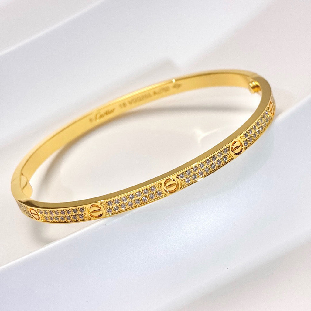 [LORA] LOVE BRACELET 3.65MM DIAMOND-PAVED