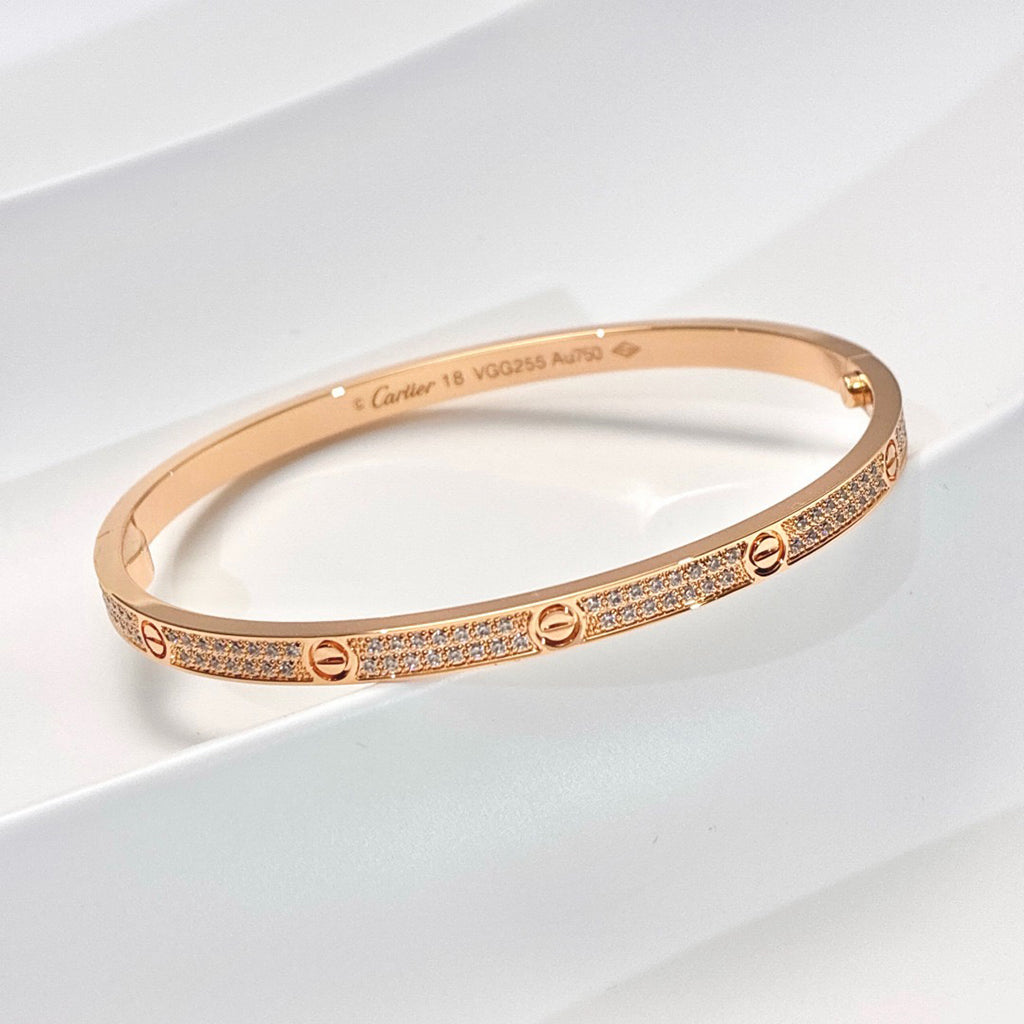 [LORA] LOVE BRACELET 3.65MM DIAMOND-PAVED