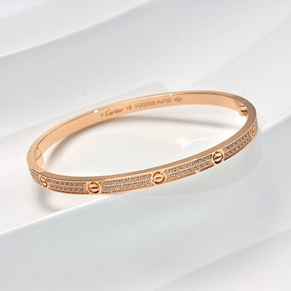 [LORA] LOVE BRACELET 3.65MM DIAMOND-PAVED