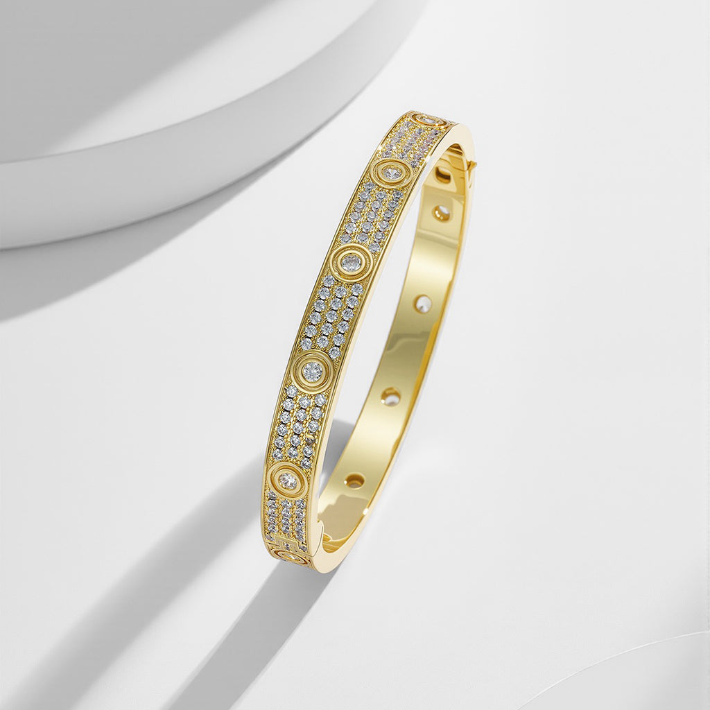 [LORA] LOVE BRACELET 6.1MM DIAMOND-PAVED 10 BIG DIAMONDS