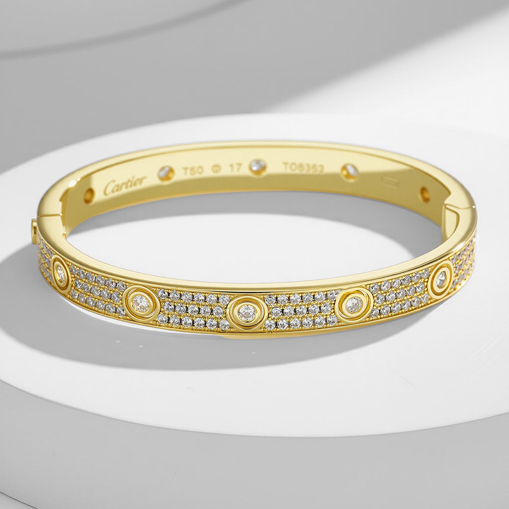 [LORA] LOVE BRACELET 6.1MM DIAMOND-PAVED 10 BIG DIAMONDS