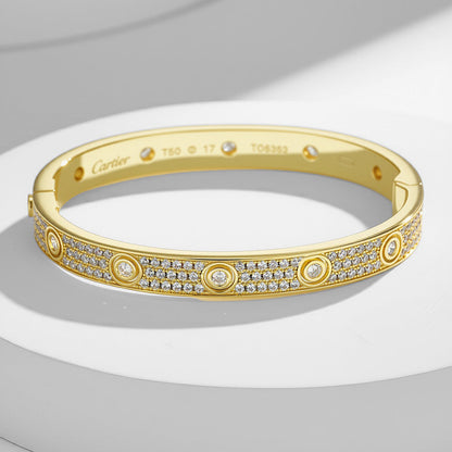 [LORA] LOVE BRACELET 6.1MM DIAMOND-PAVED 10 BIG DIAMONDS