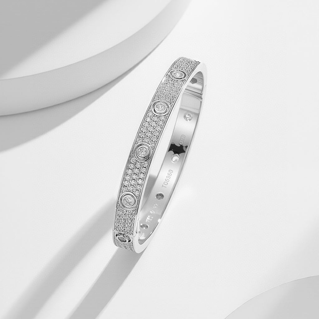 [LORA] LOVE BRACELET 6.1MM DIAMOND-PAVED 10 BIG DIAMONDS
