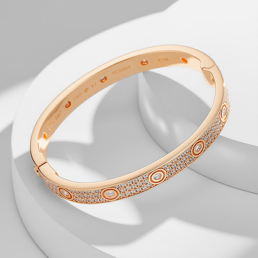 [LORA] LOVE BRACELET 6.1MM DIAMOND-PAVED 10 BIG DIAMONDS
