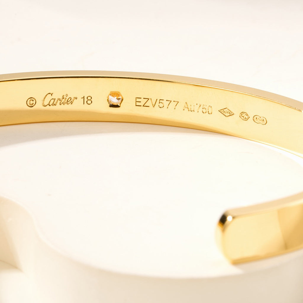 [LORA] LOVE BRACELET 6.1MM 1 DIAMOND OPEN CUFF