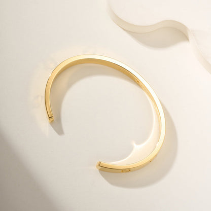 [LORA] LOVE BRACELET 6.1MM 1 DIAMOND OPEN CUFF