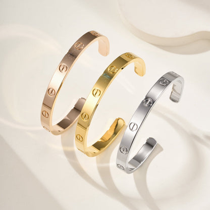 [LORA] LOVE BRACELET 6.1MM OPEN CUFF