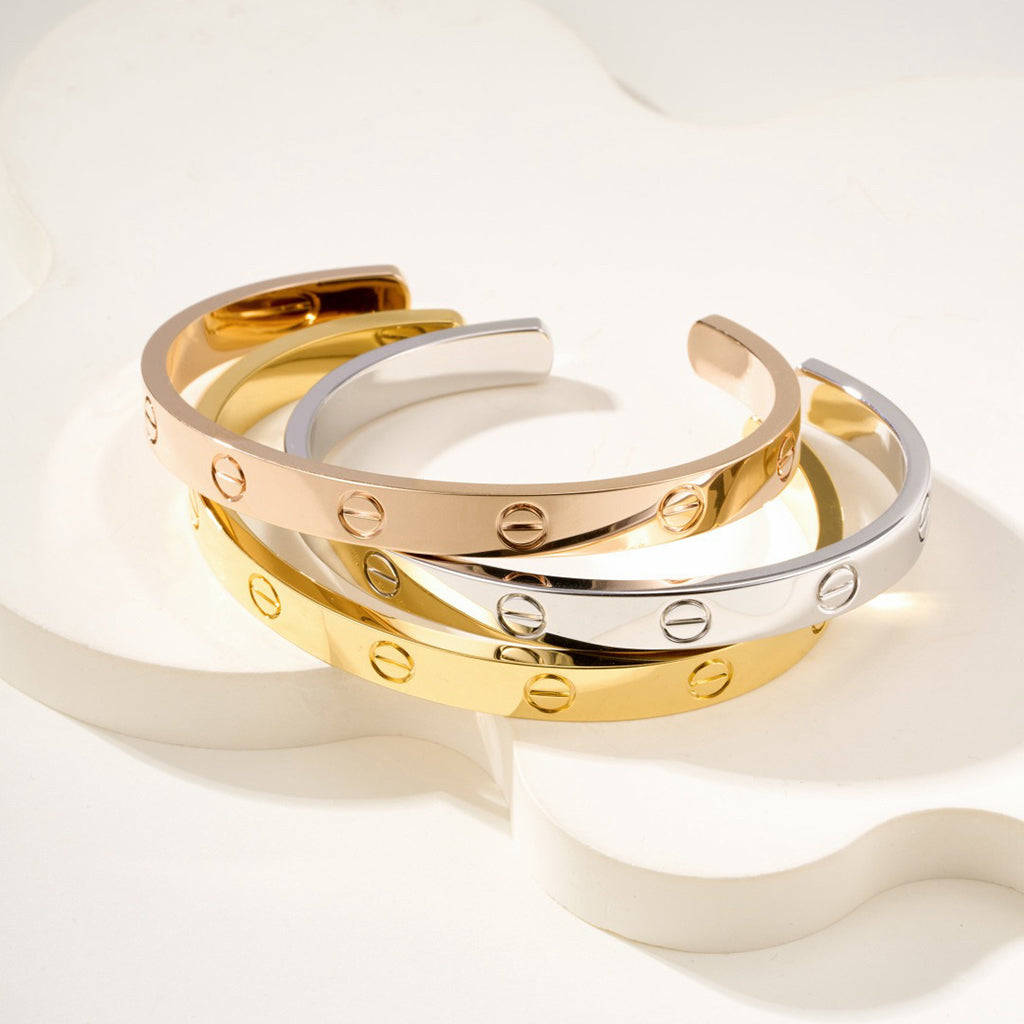 [LORA] LOVE BRACELET 6.1MM OPEN CUFF