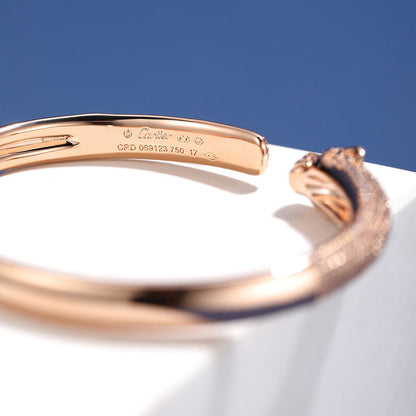 [LORA] PANTHERE FULL DIAMOND OPEN BRACELET