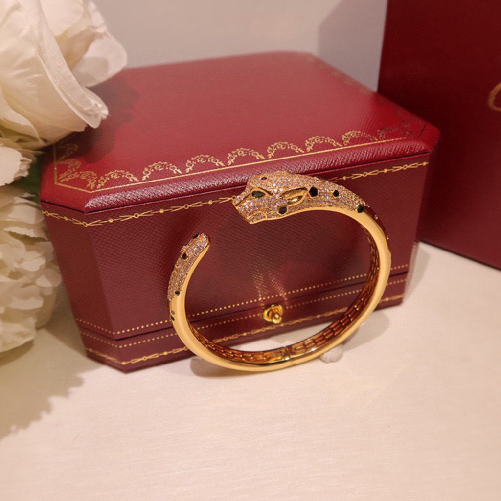 [LORA] PANTHERE BIG BRACELET DIAMONDS
