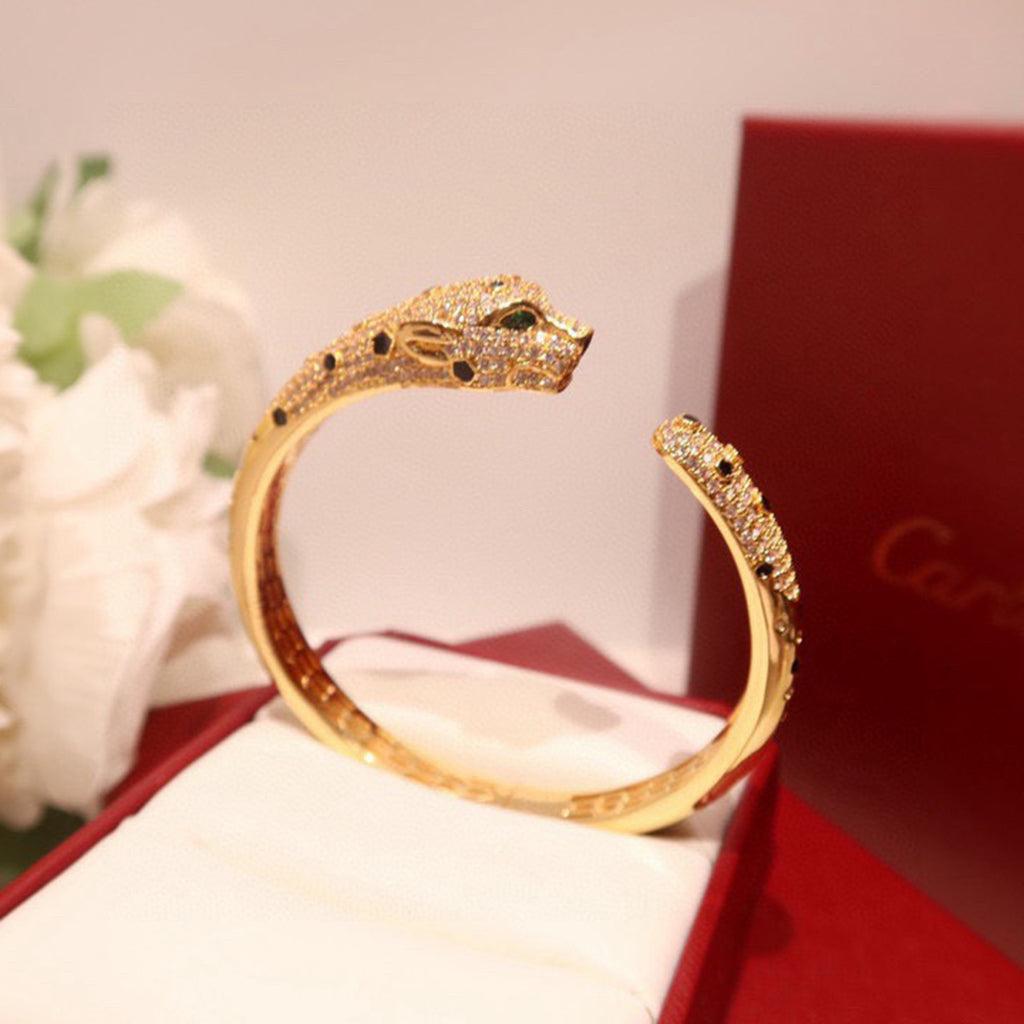 [LORA] PANTHERE BIG BRACELET DIAMONDS