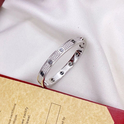 [LORA] LOVE BRACELET 6.1MM DIAMOND-PAVED CERAMIC