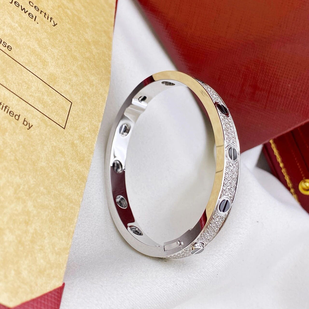 [LORA] LOVE BRACELET 6.1MM DIAMOND-PAVED CERAMIC