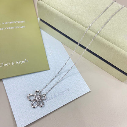 [LORA]FLOWERLACE NECKLACE 5 DIAMONDS