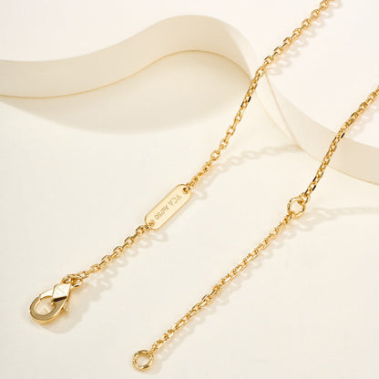 [LORA]FLOWERLACE NECKLACE 5 DIAMONDS