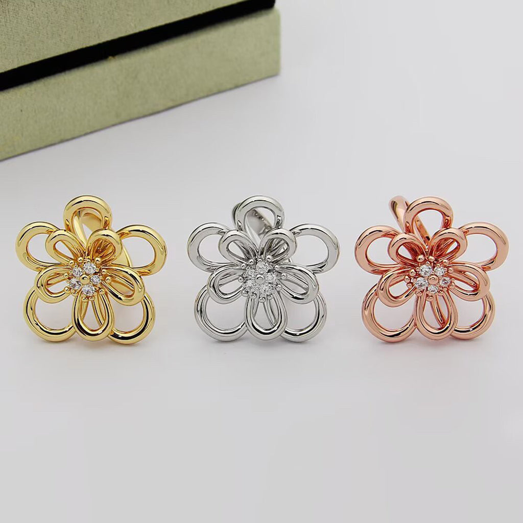 [LORA] FLOWERLACE RING 5 DIAMONDS