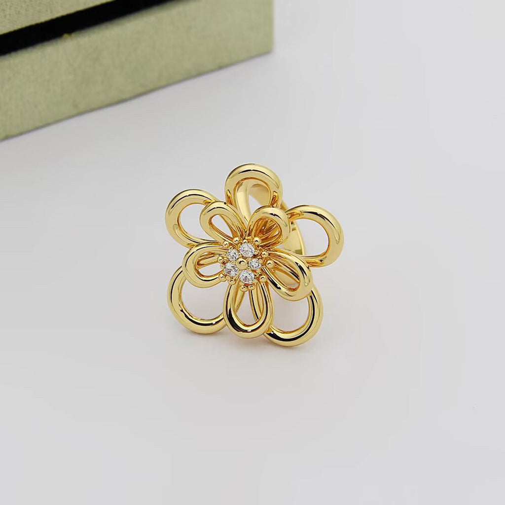 [LORA] FLOWERLACE RING 5 DIAMONDS