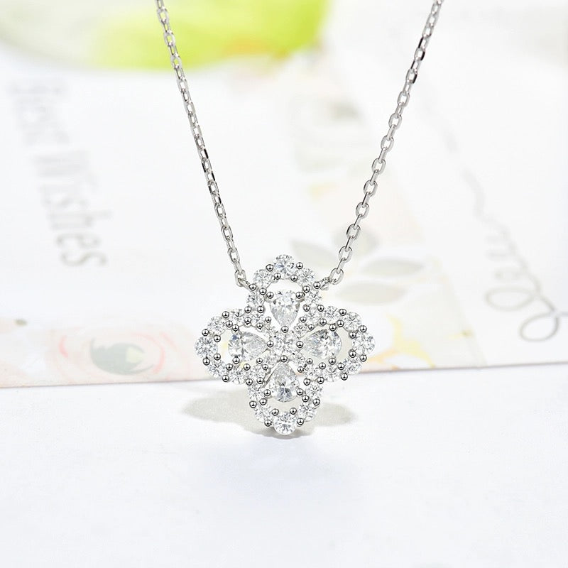 [LORA]LOOP NECKLACE FULL MOTIF DIAMOND 16MM MULTIPLE COLORS