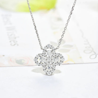 [LORA]LOOP NECKLACE FULL MOTIF DIAMOND 16MM MULTIPLE COLORS