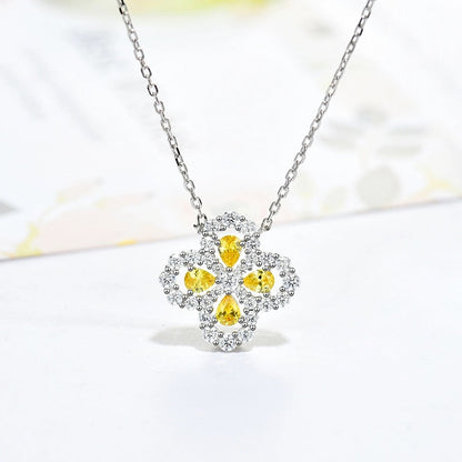 [LORA]LOOP NECKLACE FULL MOTIF DIAMOND 16MM MULTIPLE COLORS