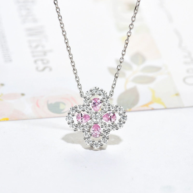 [LORA]LOOP NECKLACE FULL MOTIF DIAMOND 16MM MULTIPLE COLORS
