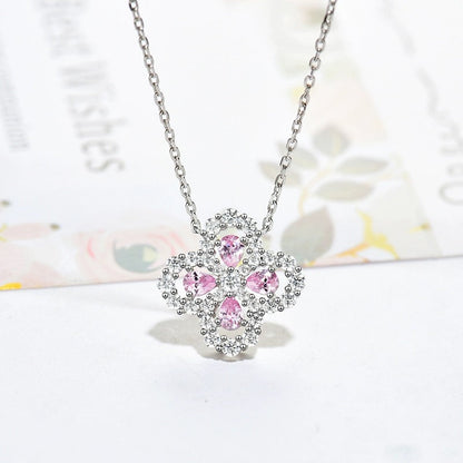 [LORA]LOOP NECKLACE FULL MOTIF DIAMOND 16MM MULTIPLE COLORS