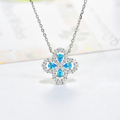[LORA]LOOP NECKLACE FULL MOTIF DIAMOND 16MM MULTIPLE COLORS