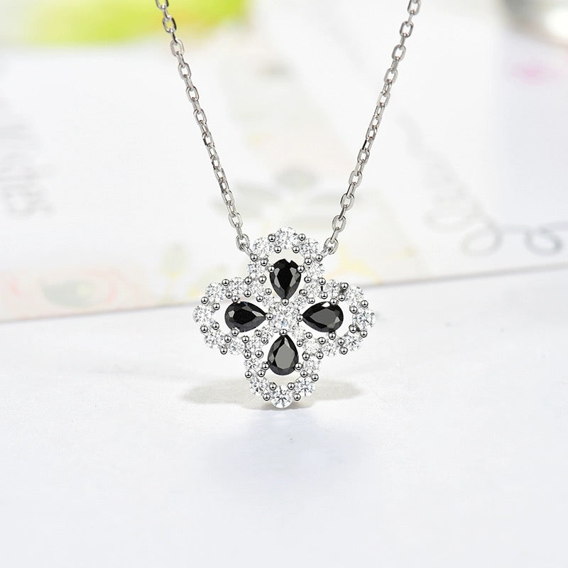 [LORA]LOOP NECKLACE FULL MOTIF DIAMOND 16MM MULTIPLE COLORS