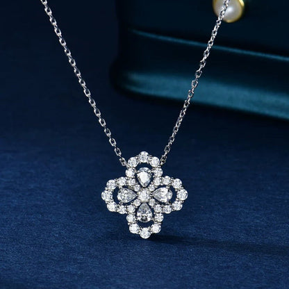 [LORA]LOOP NECKLACE FULL MOTIF DIAMOND 16MM MULTIPLE COLORS