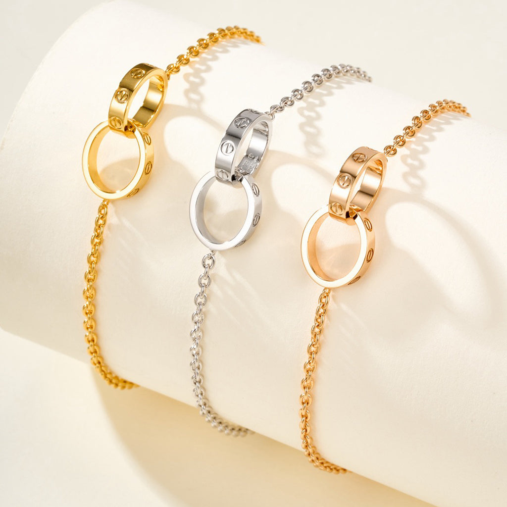 [LORA] LOVE BRACELET DOUBLE RING