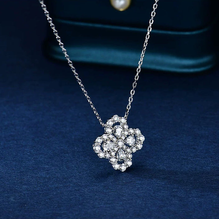 [LORA]LOOP NECKLACE FULL MOTIF DIAMOND 16MM MULTIPLE COLORS
