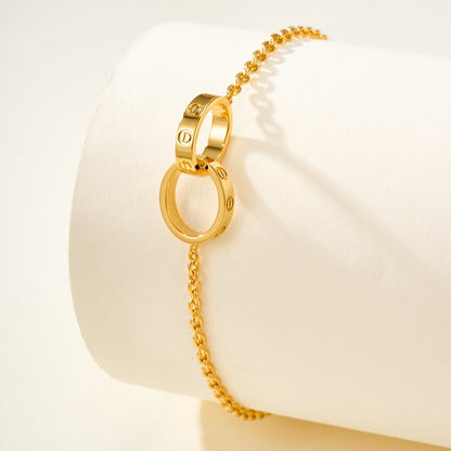 [LORA] LOVE BRACELET DOUBLE RING