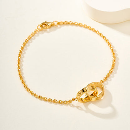 [LORA] LOVE BRACELET DOUBLE RING