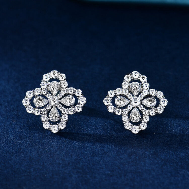 [LORA]LOOP EARRINGS FULL MOTIF DIAMOND 16MM