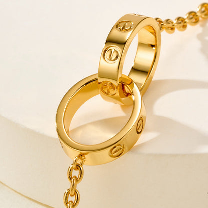 [LORA] LOVE BRACELET DOUBLE RING