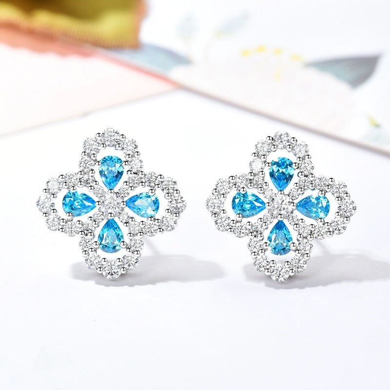 [LORA]LOOP EARRINGS FULL MOTIF DIAMOND 16MM