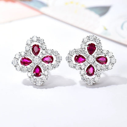 [LORA]LOOP EARRINGS FULL MOTIF DIAMOND 16MM