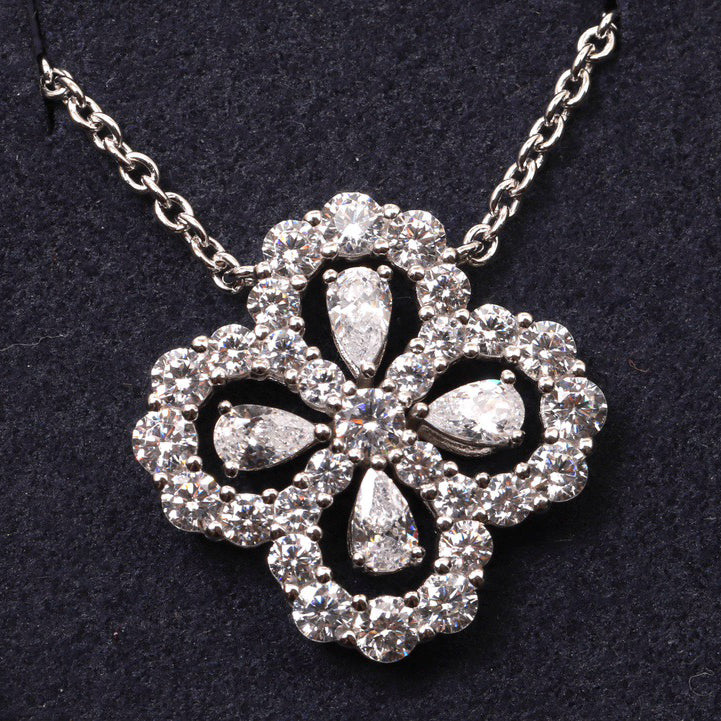 [LORA]LOOP NECKLACE FULL MOTIF DIAMOND 16MM MULTIPLE COLORS