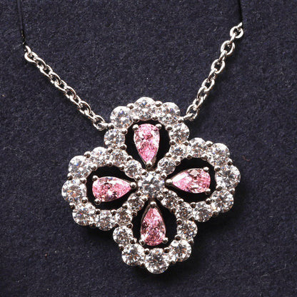 [LORA]LOOP NECKLACE FULL MOTIF DIAMOND 16MM MULTIPLE COLORS