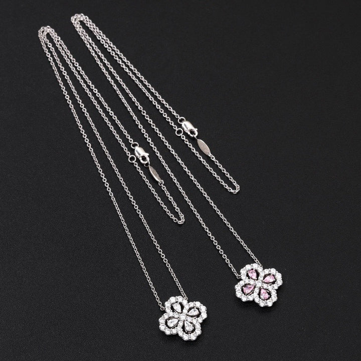 [LORA]LOOP NECKLACE FULL MOTIF DIAMOND 16MM MULTIPLE COLORS
