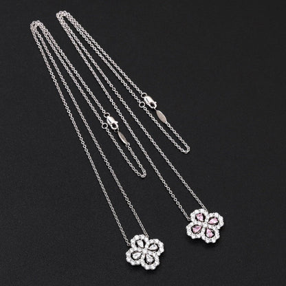 [LORA]LOOP NECKLACE FULL MOTIF DIAMOND 16MM MULTIPLE COLORS