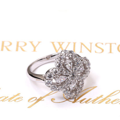 [LORA]LOOP RING FULL MOTIF DIAMOND 16MM SILVE