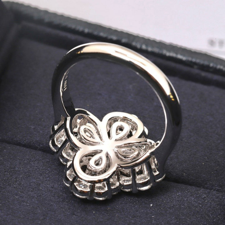 [LORA]LOOP RING FULL MOTIF DIAMOND 16MM SILVE