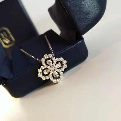 [LORA]LOOP NECKLACE FULL MOTIF DIAMOND 16MM MULTIPLE COLORS