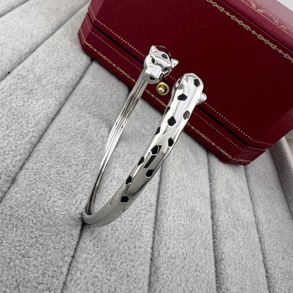 [LORA] PANTHERE DOUBLE HEADED OPEN BRACELET