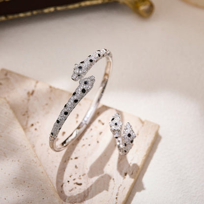 [LORA] PANTHERE DOUBLE HEADED FULL DIAMOND  RING
