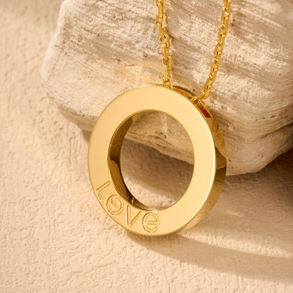 [LORA] LOVE NECKLACE 16MM  FULL DIAMOND